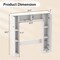 Costway Over The Toilet Storage Cabinet Double Door Bathroom Toilet Storage Organizer Natural/White